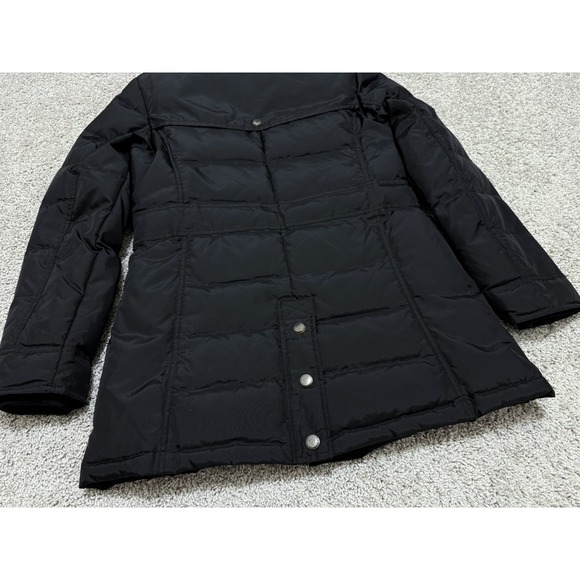 PAJAR Down Coat Puffer Jacket Hooded Pockets Global News Black Womens Medium - Picture 7 of 16